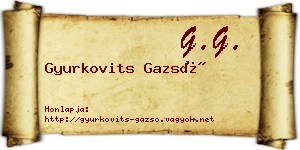 Gyurkovits Gazsó névjegykártya